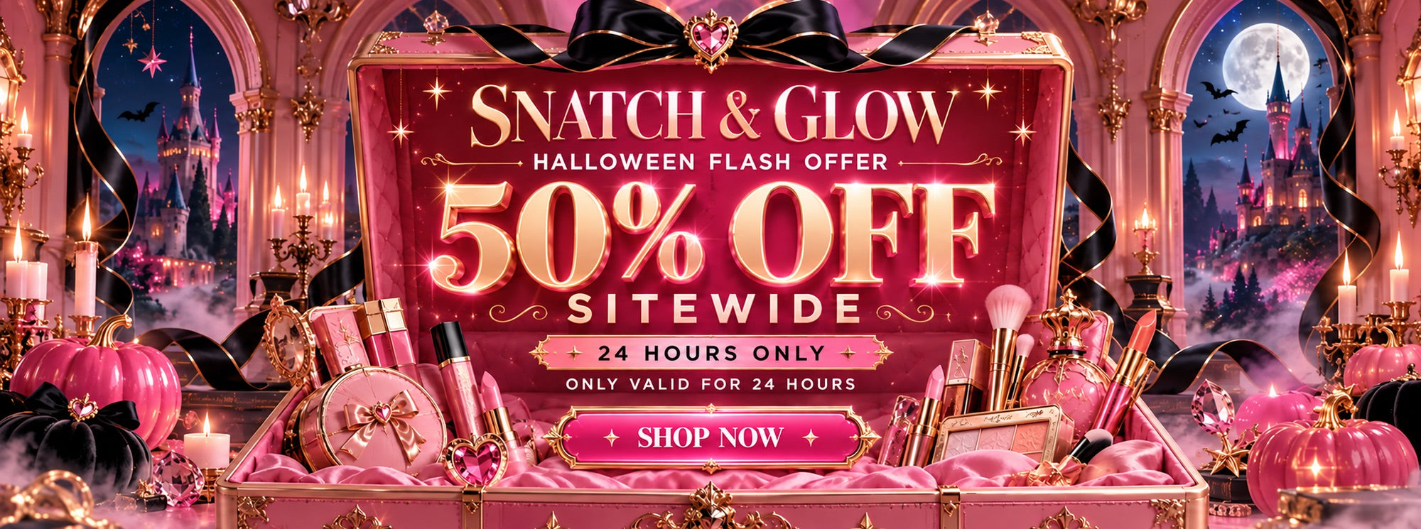 Snatch and Glow Halloween flash offer: 50% off sitewide